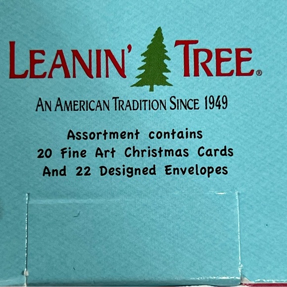 Christmas folded cards set of 20 w/ 10 different designs made in USA - Picture 4 of 16